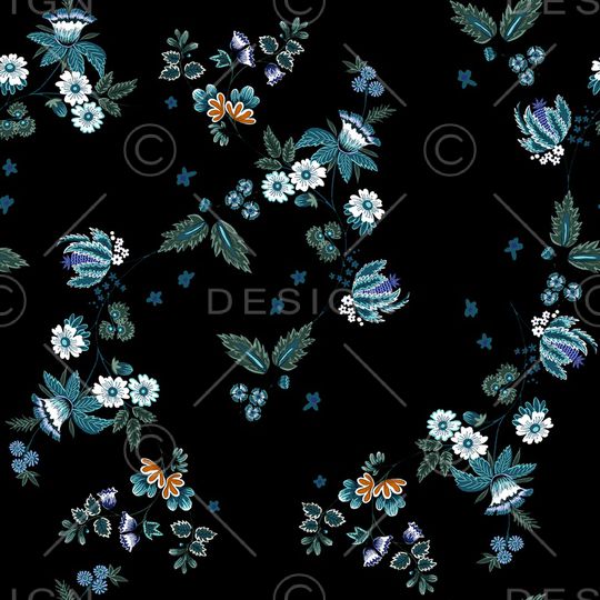 满版散花印花华亿平台图片