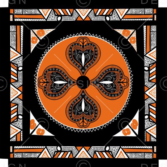 几何花卉印花华亿平台图片