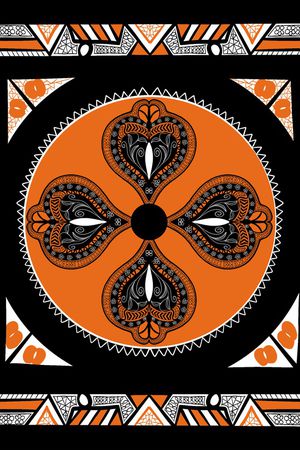 几何花卉印花华亿平台图片