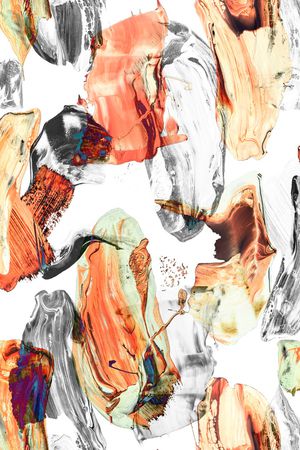 水彩笔触印花华亿平台图片