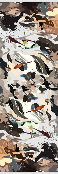 水墨风印花华亿平台图片