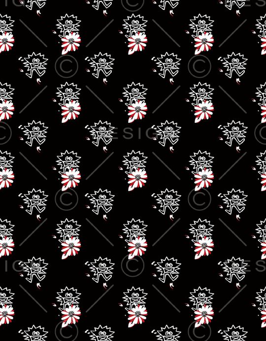 卡通人物印花华亿平台图片