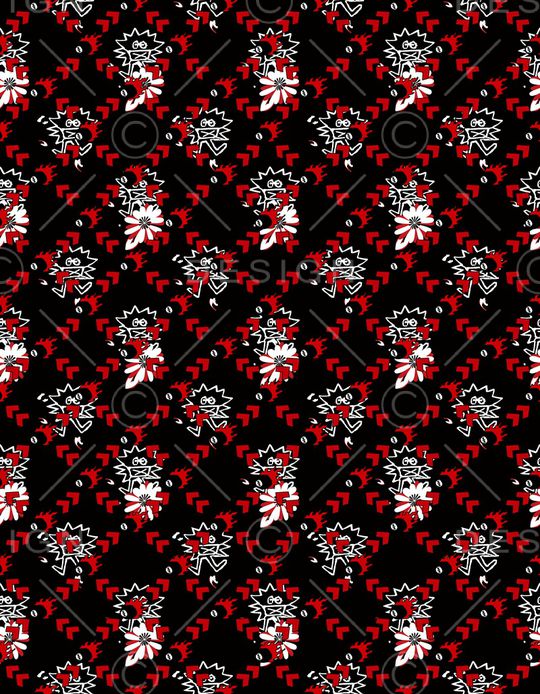 卡通人物印花华亿平台图片