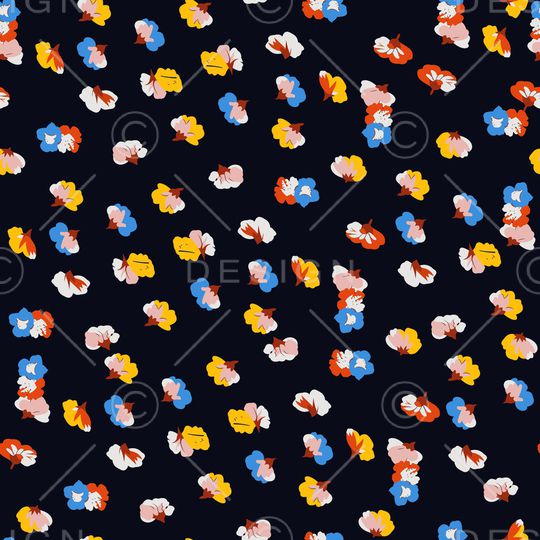 满版散花印花华亿平台图片