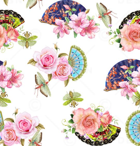 扇子印花华亿平台图片