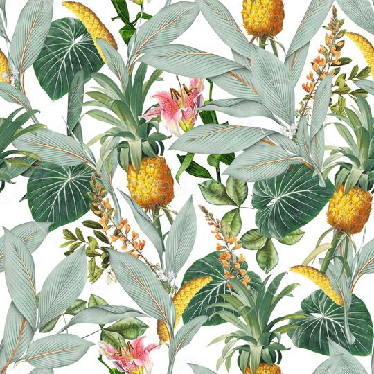 绿植树叶印花华亿平台图片