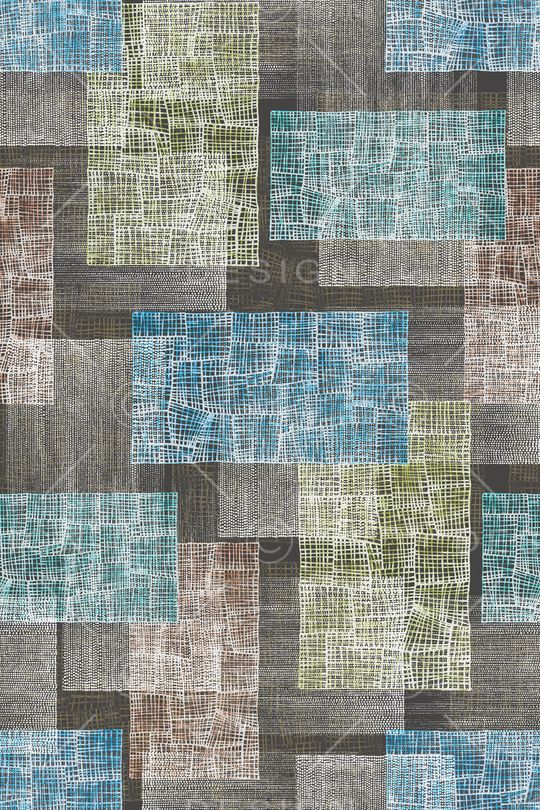 几何花卉印花华亿平台图片