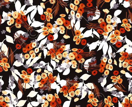 花卉印花华亿平台图片