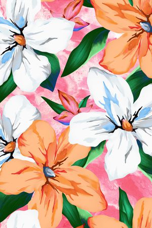 彩底花卉印花华亿平台图片