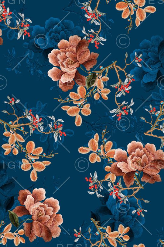 花卉印花华亿平台图片