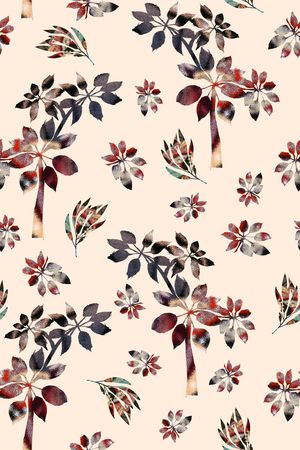 绿植树叶印花华亿平台图片