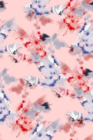 抽象花卉印花华亿平台图片