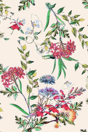 彩底花卉印花华亿平台图片