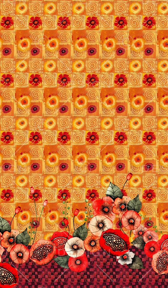 彩底花卉印花华亿平台图片