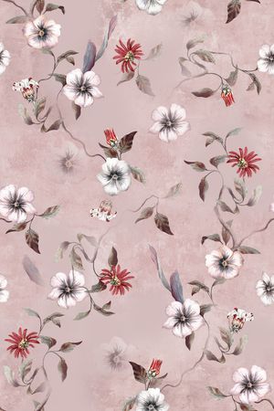 彩底花卉印花华亿平台图片