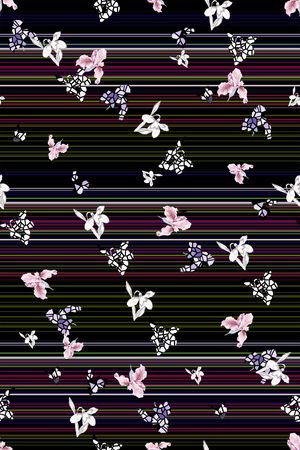 彩底花卉印花华亿平台图片