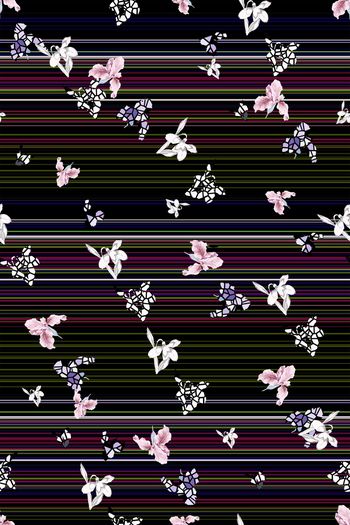 彩底花卉印花华亿平台图片