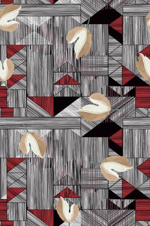 彩底花卉印花华亿平台图片