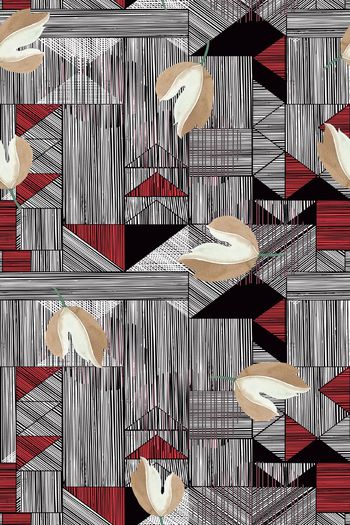 彩底花卉印花华亿平台图片