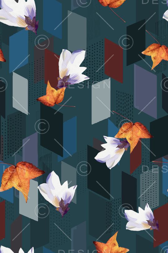 彩底花卉印花华亿平台图片