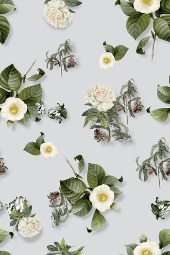 彩底花卉印花华亿平台图片