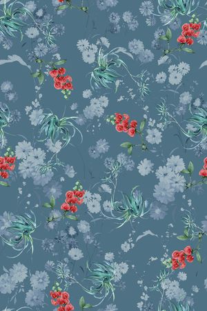 彩底花卉印花华亿平台图片