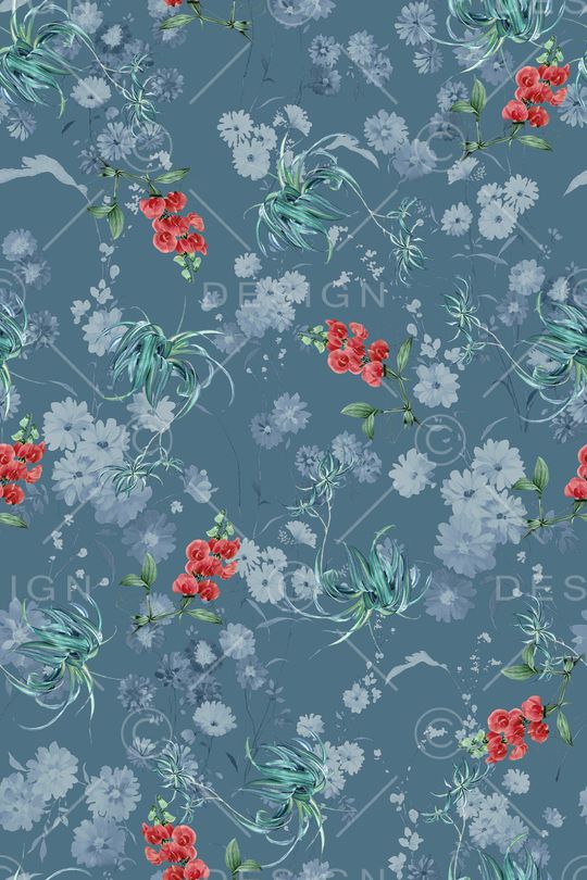 彩底花卉印花华亿平台图片