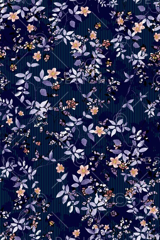 彩底花卉印花华亿平台图片