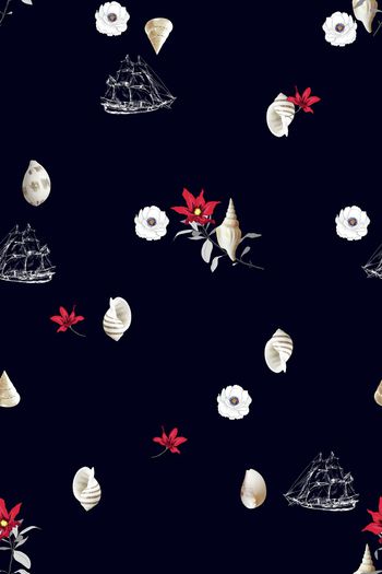 彩底花卉印花华亿平台图片