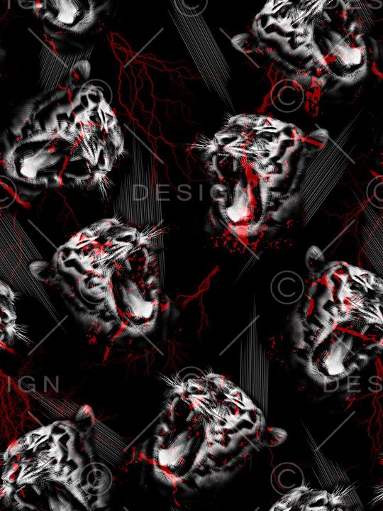 动物头印花华亿平台图片