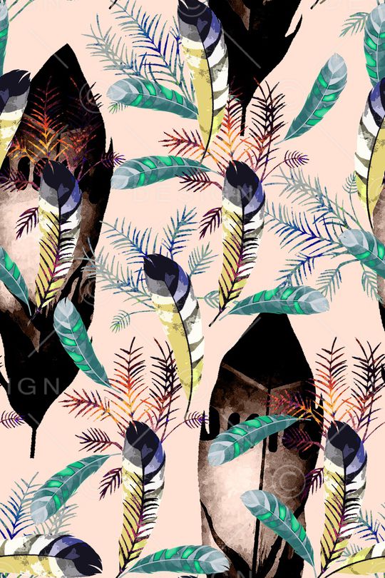 羽毛印花华亿平台图片