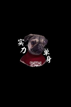 胸前独幅印花华亿平台图片