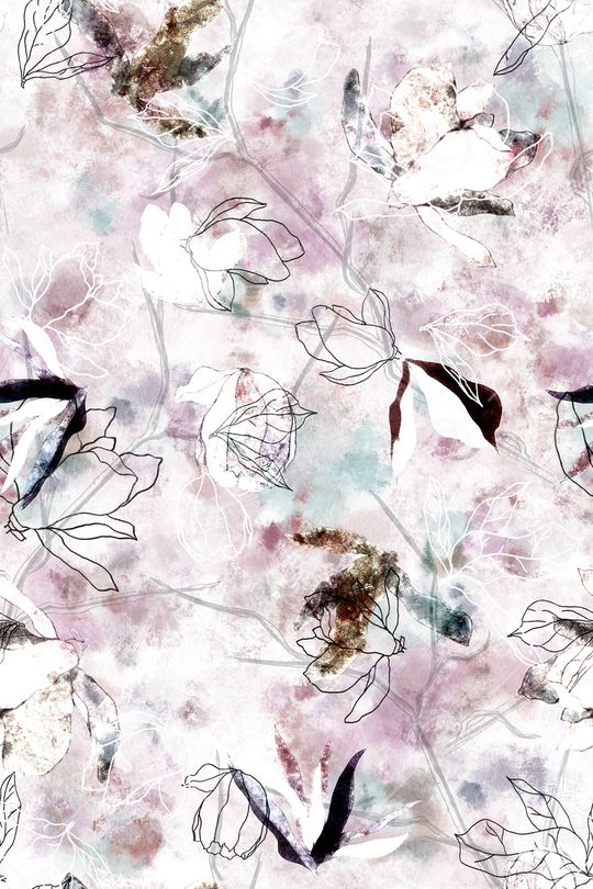 抽象花卉印花华亿平台图片