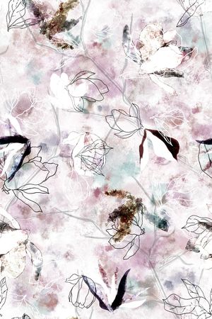 抽象花卉印花华亿平台图片