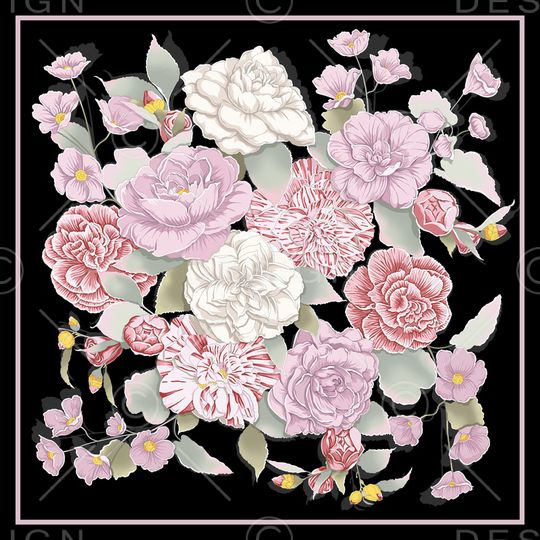 花卉印花华亿平台图片