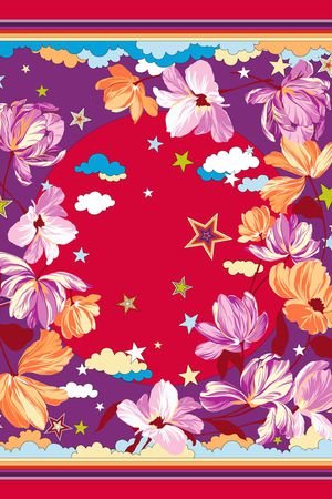 花卉印花华亿平台图片