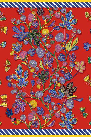 几何花卉印花华亿平台图片