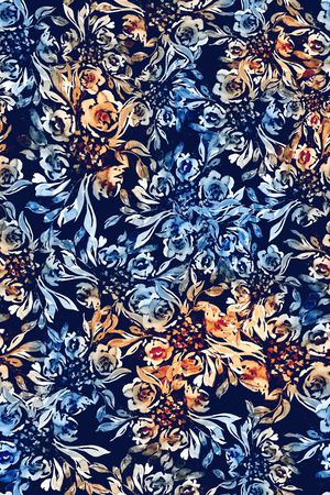 抽象花卉印花华亿平台图片