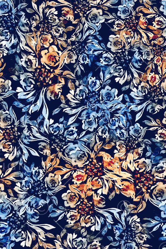 抽象花卉印花华亿平台图片