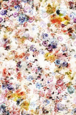 抽象花卉印花华亿平台图片