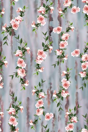 玫瑰花印花华亿平台图片