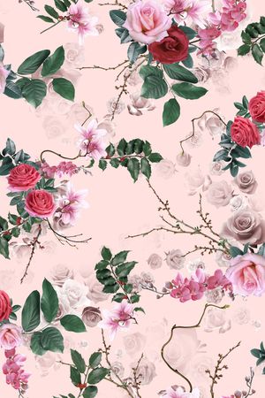 花卉印花华亿平台图片