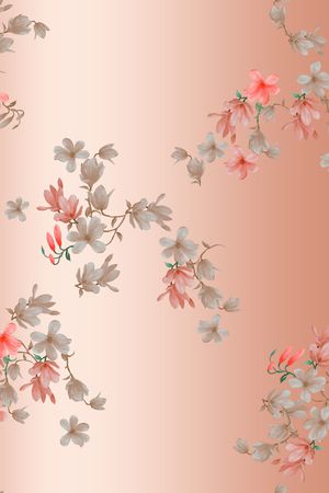 彩底花卉印花华亿平台图片