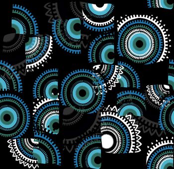 民族花卉印花华亿平台图片