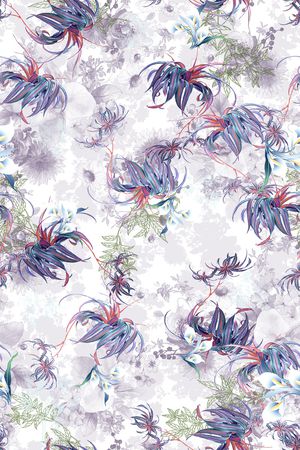 抽象花卉印花华亿平台图片