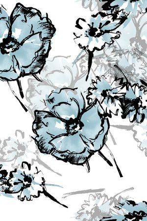 彩底花卉印花华亿平台图片