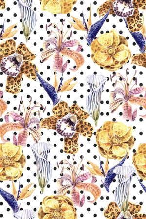 几何花卉印花华亿平台图片