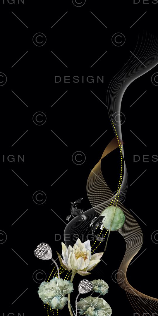 几何花卉印花华亿平台图片