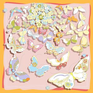 丝巾定位花印花华亿平台图片