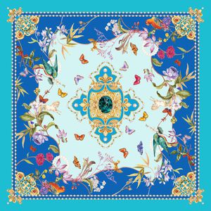 丝巾定位花印花华亿平台图片